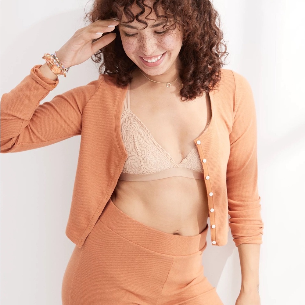 Aerie Ribbed Long Sleeve Shirt